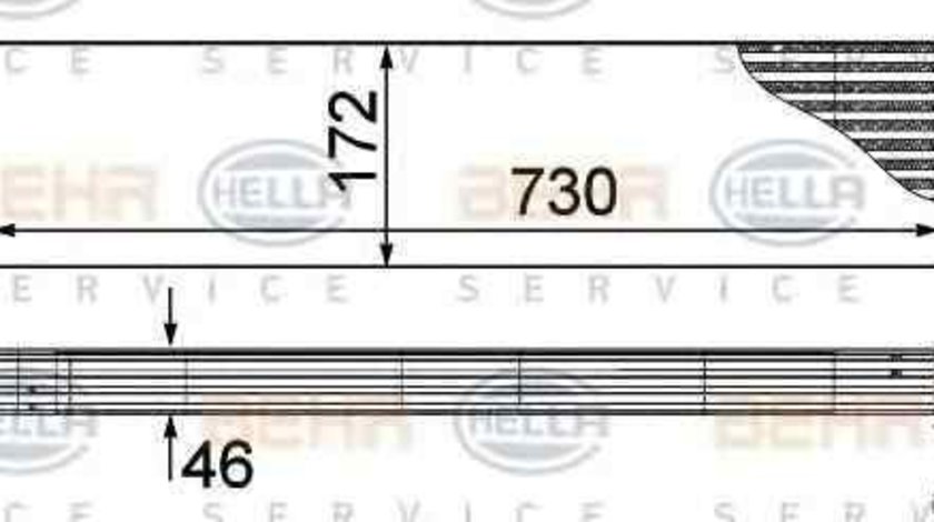 Radiator intercooler RENAULT MASTER III platou / sasiu (EV, HV, UV) HELLA 8ML 376 787-411