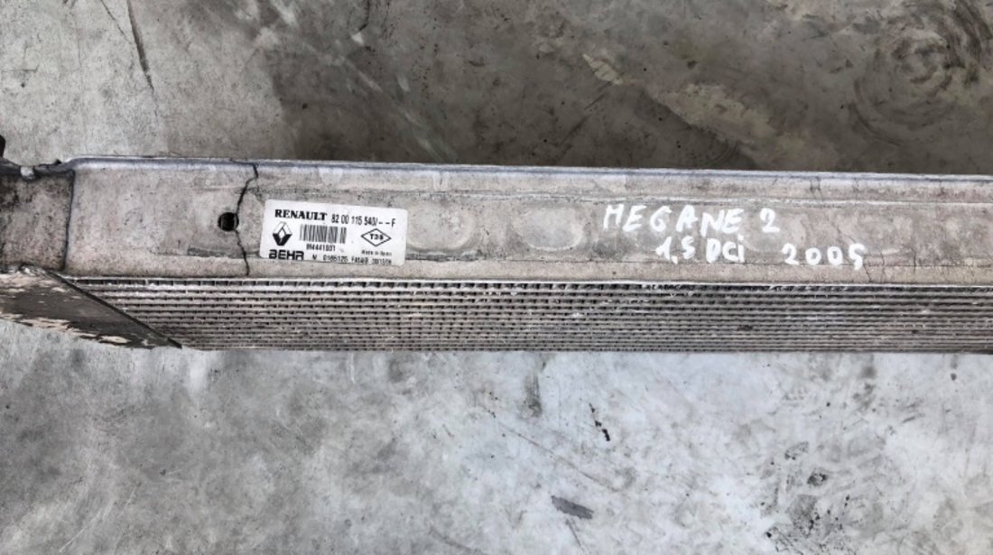 Radiator intercooler renault megane 2 1.5 dci 8200115540f