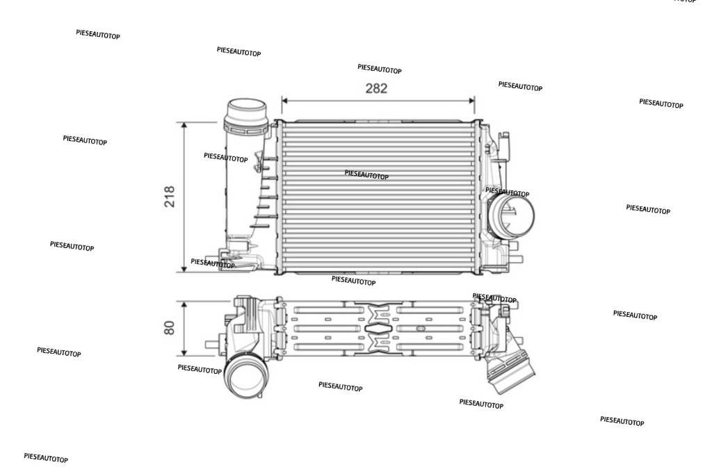Radiator intercooler Renault Megane 4 Hatchback 1.3 TCe NOU 144962803R VALEO