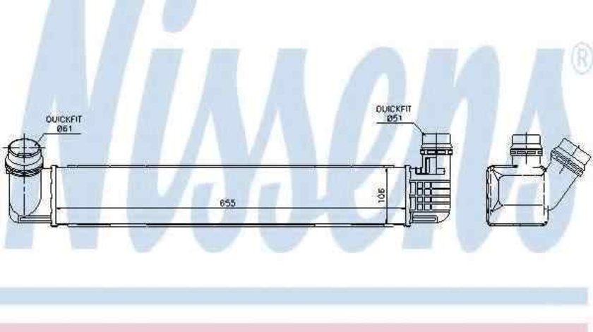 Radiator intercooler RENAULT MEGANE III cupe (DZ0/1_) NISSENS 96543