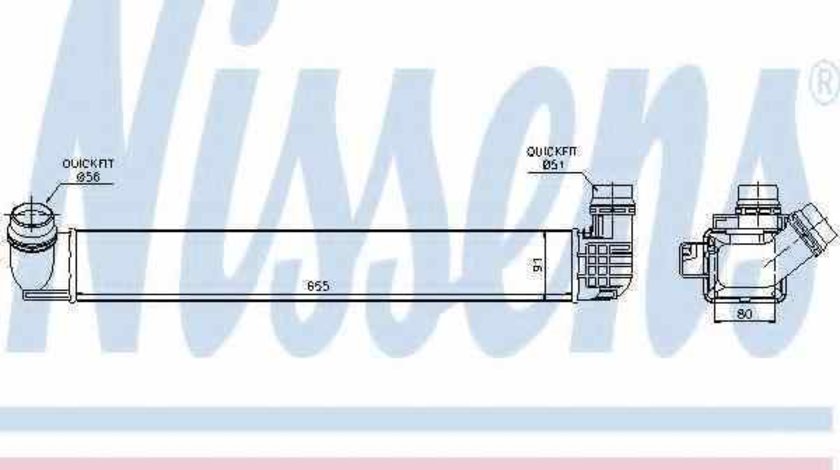 Radiator intercooler RENAULT MEGANE III Grandtour KZ0/1 Producator NISSENS 96545