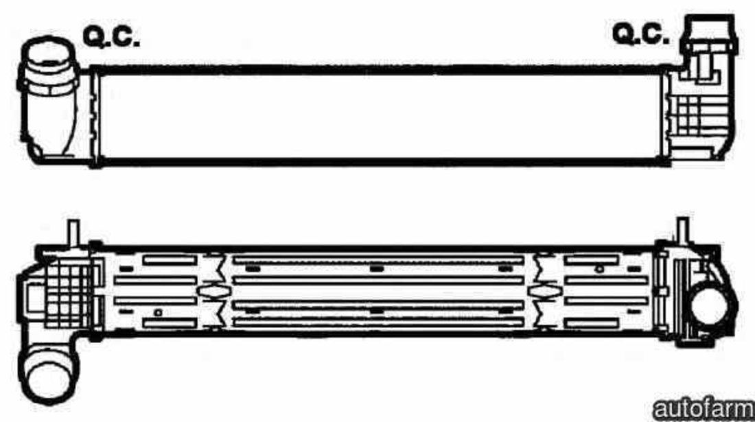 Radiator intercooler RENAULT MEGANE III hatchback BZ0 NRF 30268