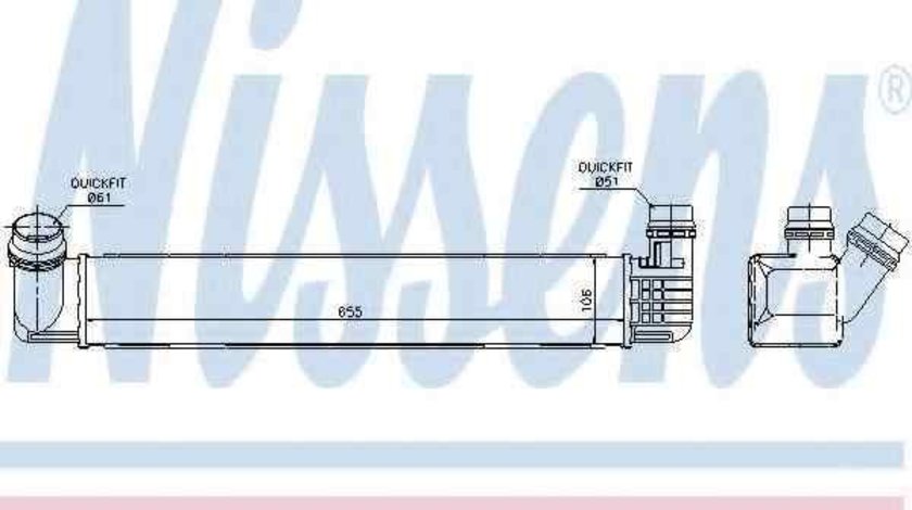 Radiator intercooler RENAULT MEGANE III hatchback (BZ0_) NISSENS 96543
