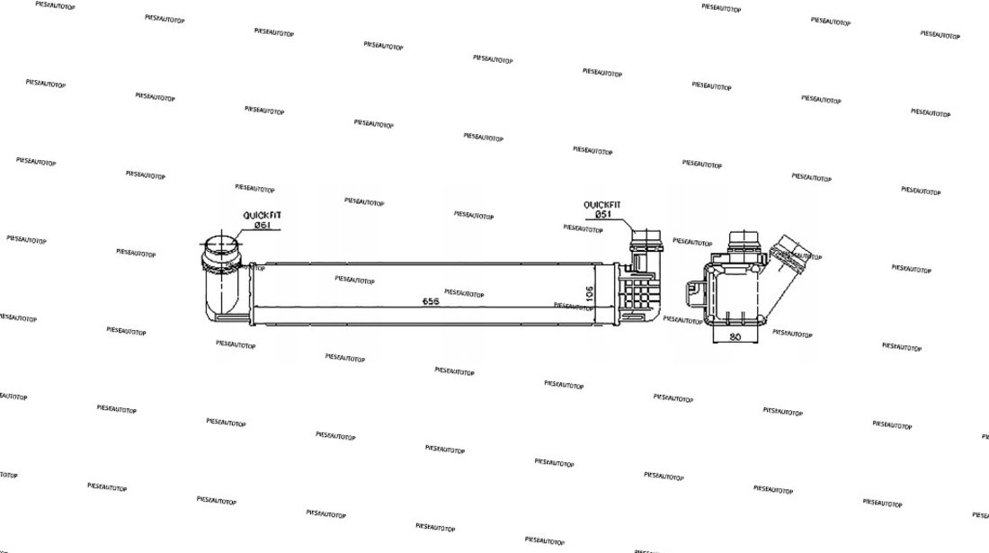 Radiator intercooler Renault Scenic 3 1.6 dCi NOU 144960022R 144960734R 144968116R 144968673R (650x105x76)