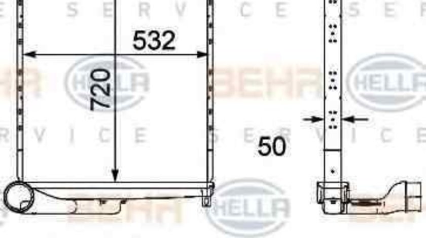 Radiator intercooler RENAULT TRUCKS Midlum HELLA 8ML 376 746-381