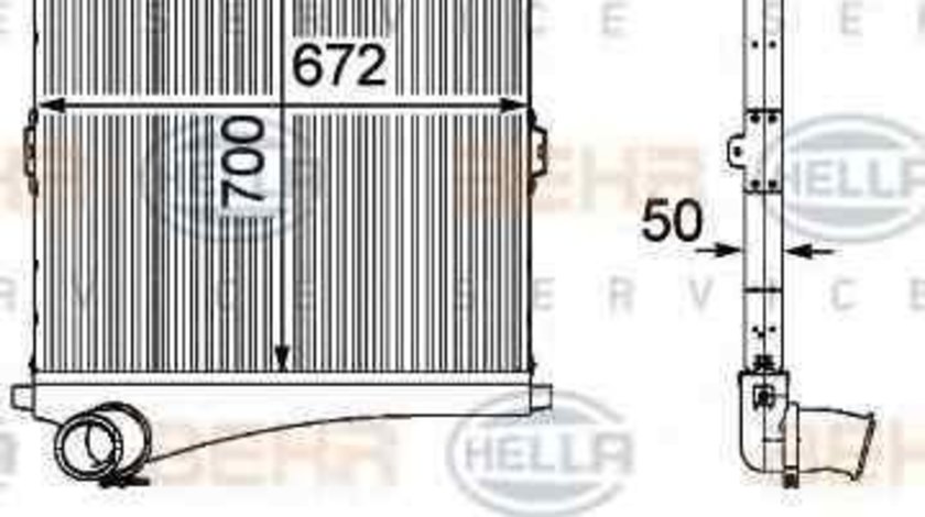 Radiator intercooler RENAULT TRUCKS Premium 2 HELLA 8ML 376 746-341