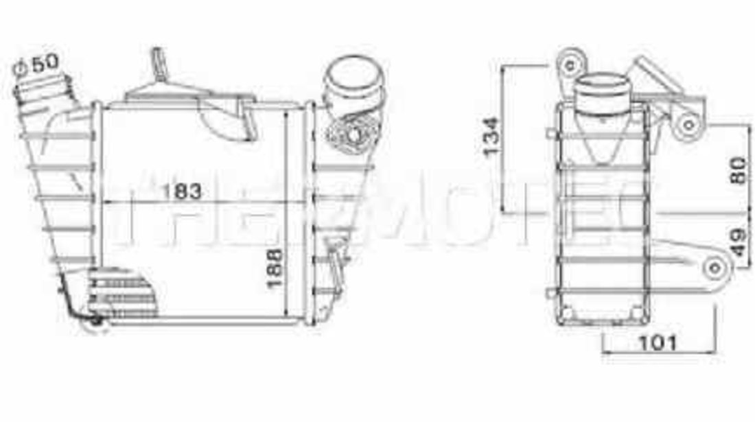 Radiator intercooler SEAT IBIZA IV 6L1 THERMOTEC DAW006TT