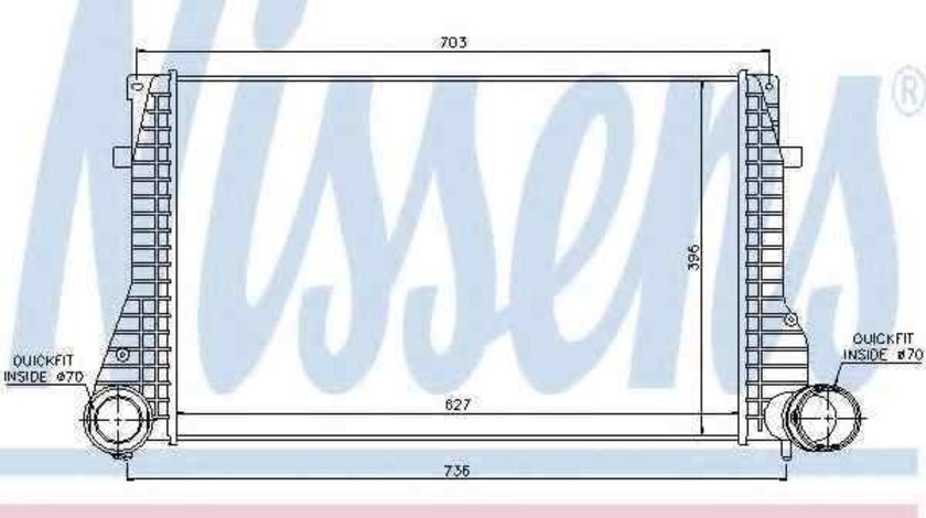 Radiator intercooler SEAT LEON (1M1) NISSENS 96633