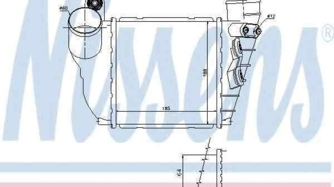 Radiator intercooler SEAT TOLEDO II (1M2) NISSENS 96488