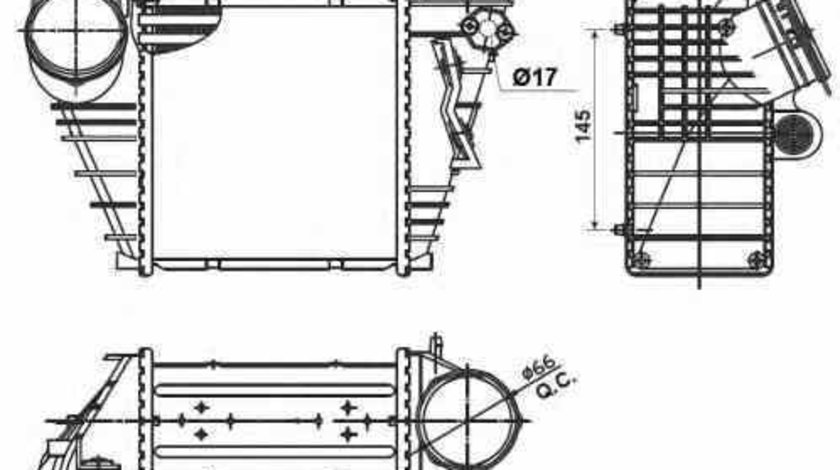 Radiator intercooler SKODA OCTAVIA 1U2 NRF 30838