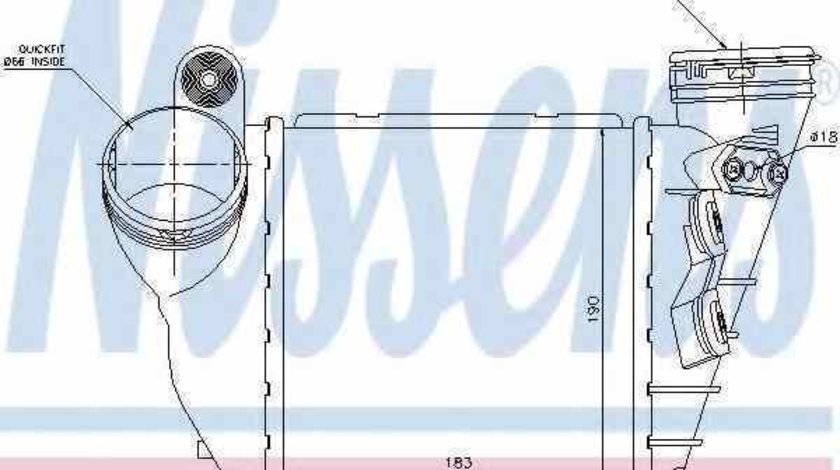 Radiator intercooler SKODA OCTAVIA 1U2 Producator NISSENS 96679
