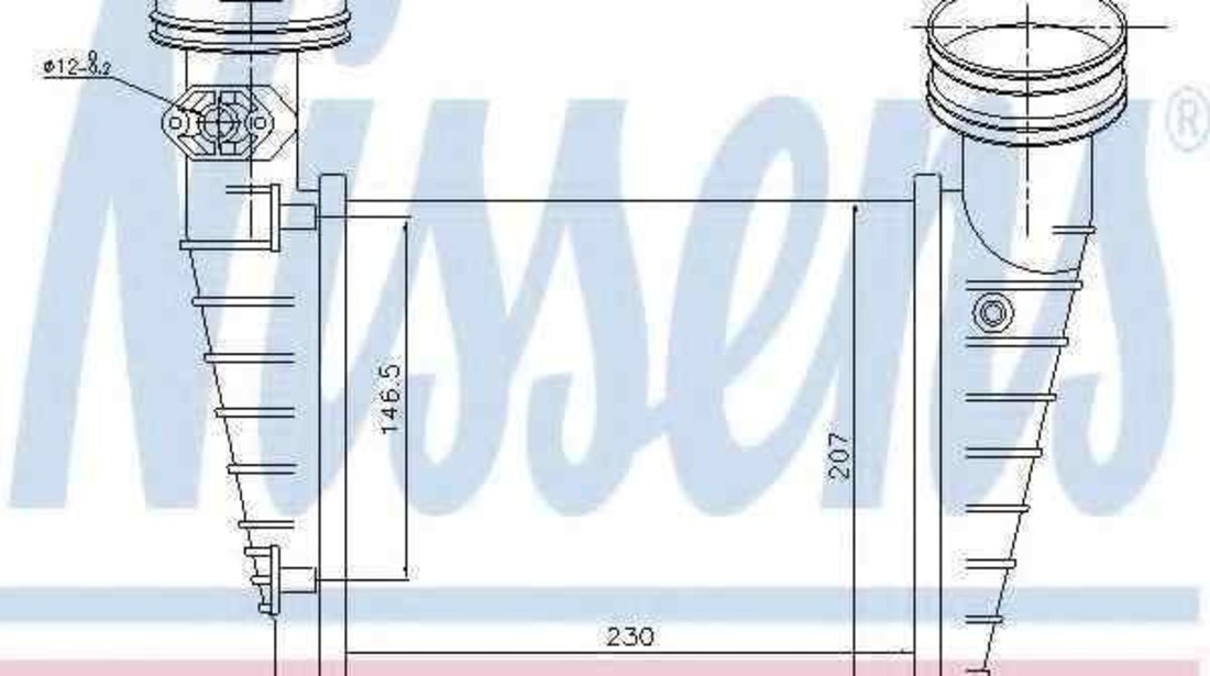 Radiator intercooler SKODA SUPERB (3U4) NISSENS 96731