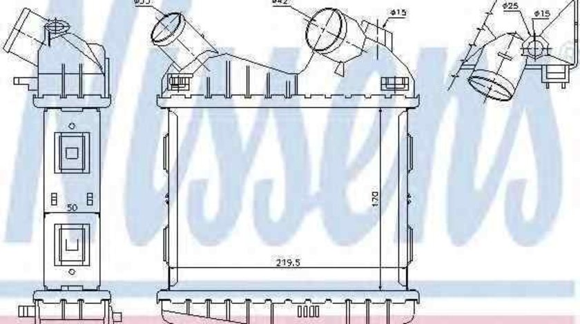 Radiator intercooler SMART FORTWO cupe (450) NISSENS 96499