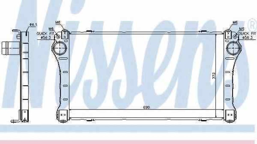 Radiator intercooler TOYOTA AURIS NRE15 ZZE15 ADE15 ZRE15 NDE15 NISSENS 96564