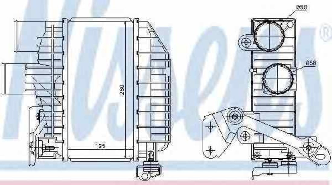 Radiator intercooler TOYOTA AVENSIS VERSO CLM2 ACM2 NISSENS 96758