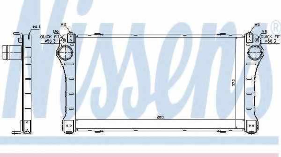 Radiator intercooler TOYOTA COROLLA limuzina E15 NISSENS 96564