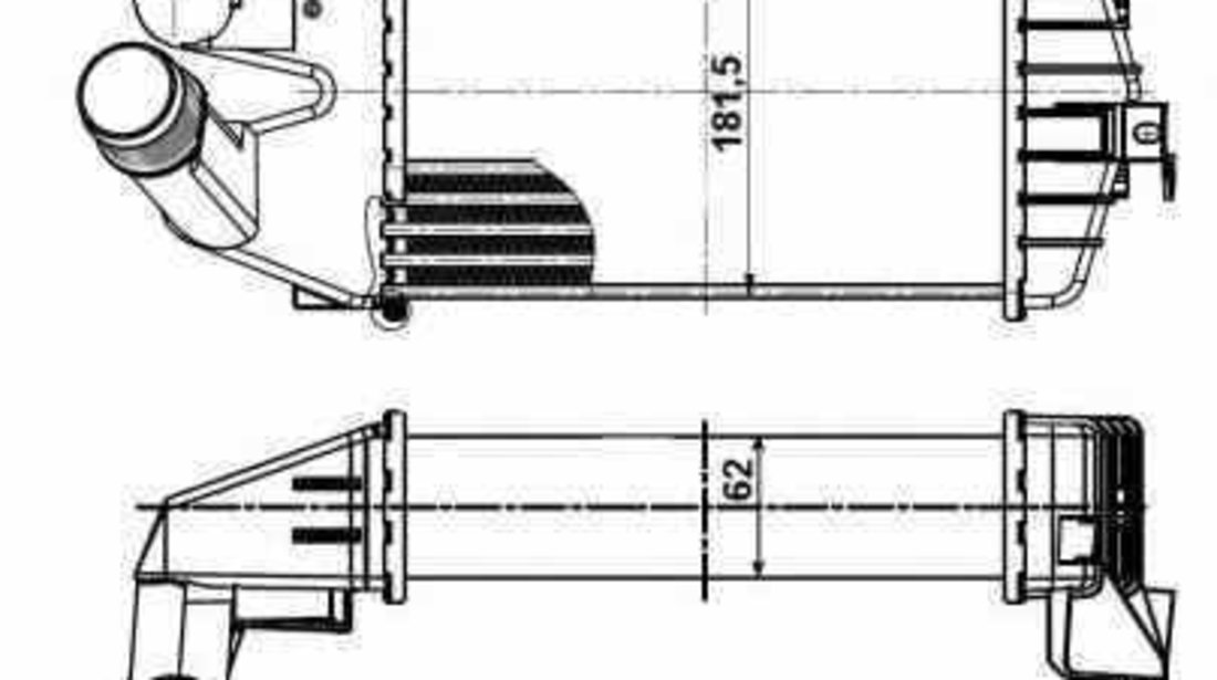 Radiator intercooler VAUXHALL ASTRA Mk V H combi NRF 30307