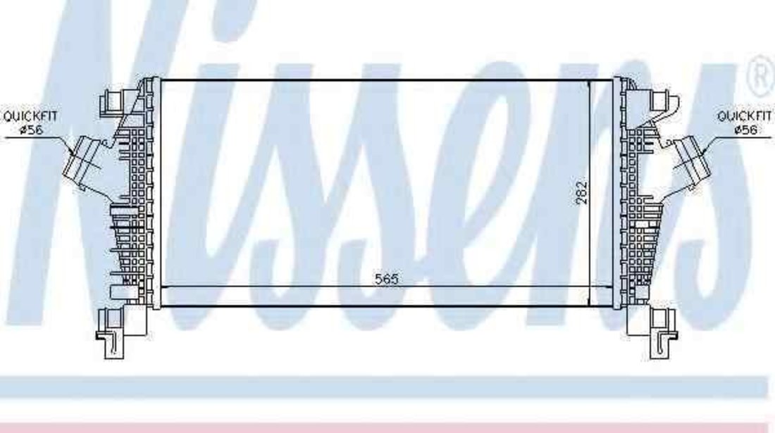 Radiator intercooler VAUXHALL ASTRA Mk VI (J) NISSENS 96556