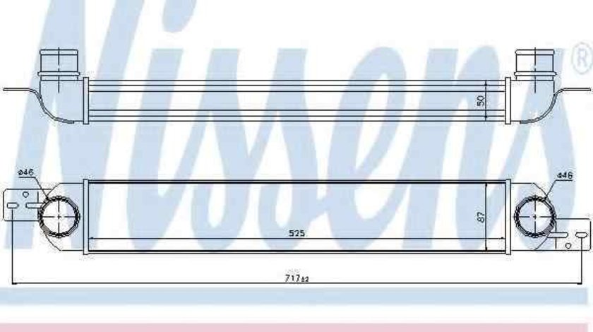 Radiator intercooler VAUXHALL MERIVA Mk I (A) NISSENS 96717