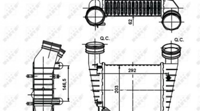 Radiator intercooler Volkswagen VW PASSAT (3B2) 1996-2001 #2 07103014