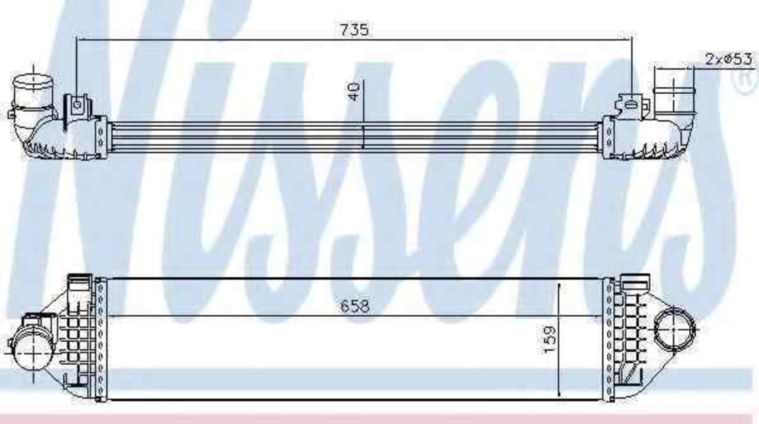 Radiator intercooler VOLVO S60 II NISSENS 96473