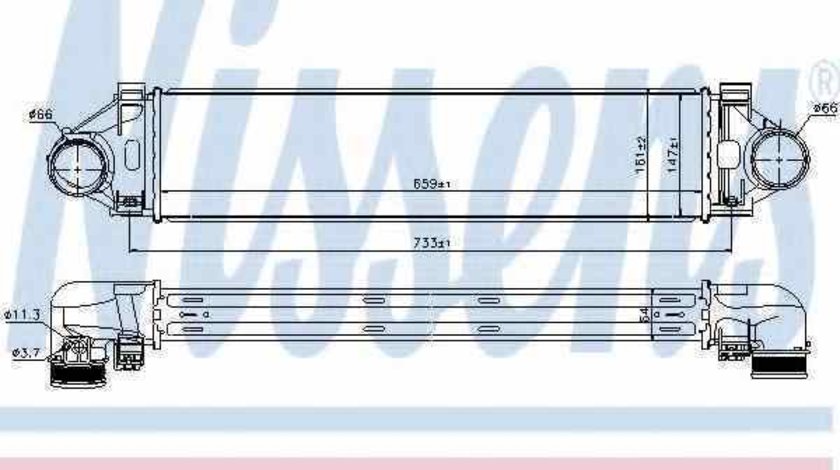 Radiator intercooler VOLVO V40 hatchback NISSENS 96471