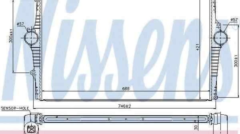 Radiator intercooler VOLVO V70 II (SW) NISSENS 969001