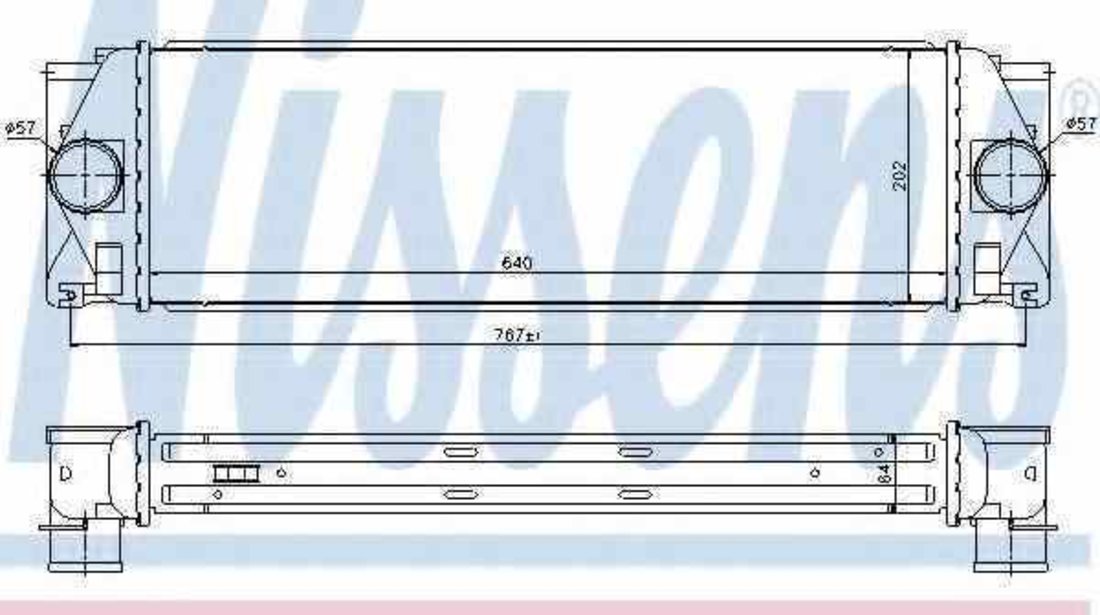 Radiator intercooler VW CRAFTER 30-35 bus 2E NISSENS 96628