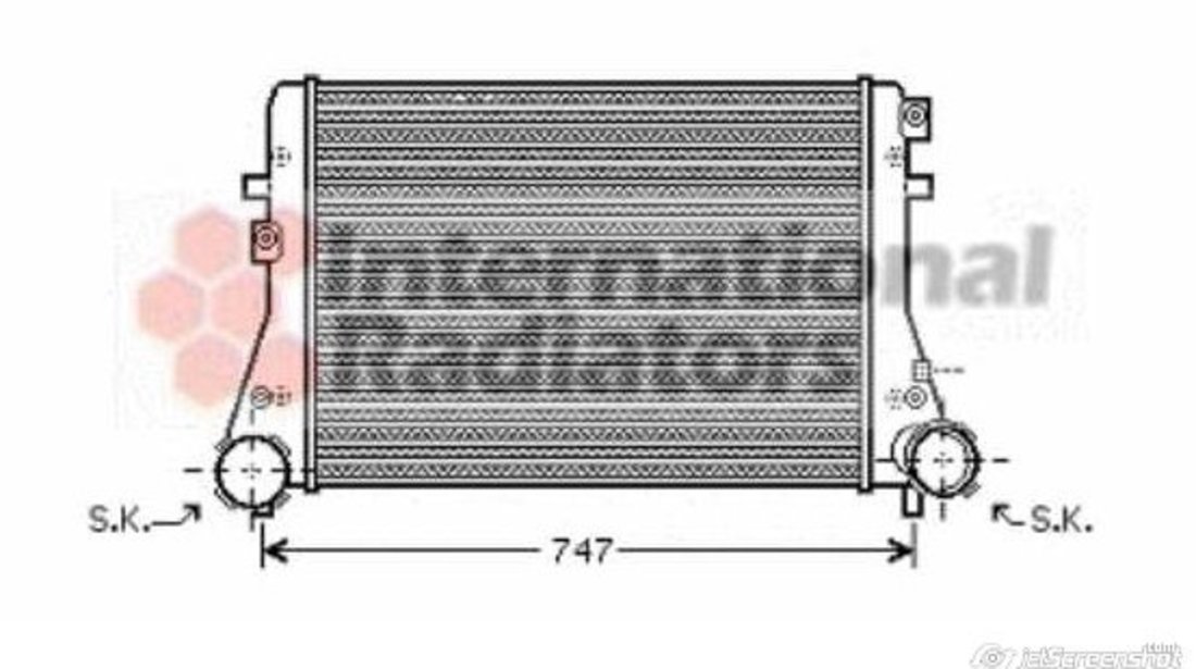 Radiator intercooler VW GOLF V