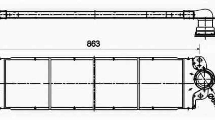 Radiator intercooler VW MULTIVAN V 7HM 7HN 7HF 7EF 7EM 7EN NRF 30354