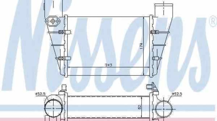 Radiator intercooler VW PASSAT 3B2 NISSENS 96896