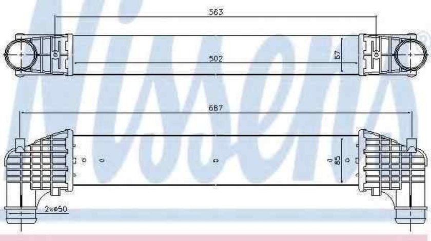 Radiator intercooler VW SHARAN (7M8, 7M9, 7M6) NISSENS 96750