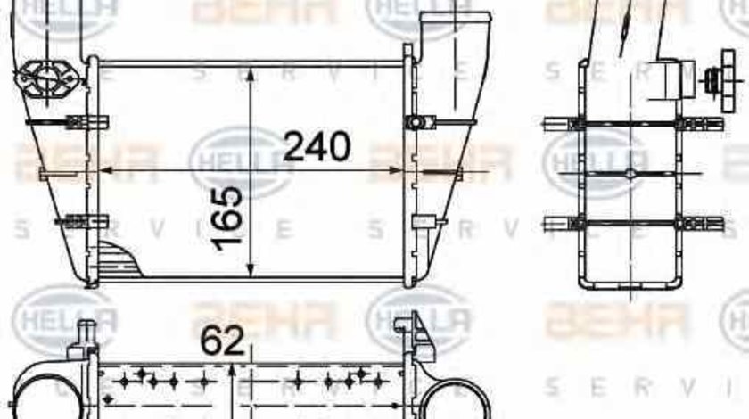 Radiator intercooler VW SVW PASSAT limuzina B5 HELLA 8ML 376 727-581