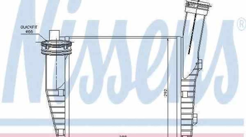 Radiator intercooler VW TOUAREG 7LA 7L6 7L7 NISSENS 96611