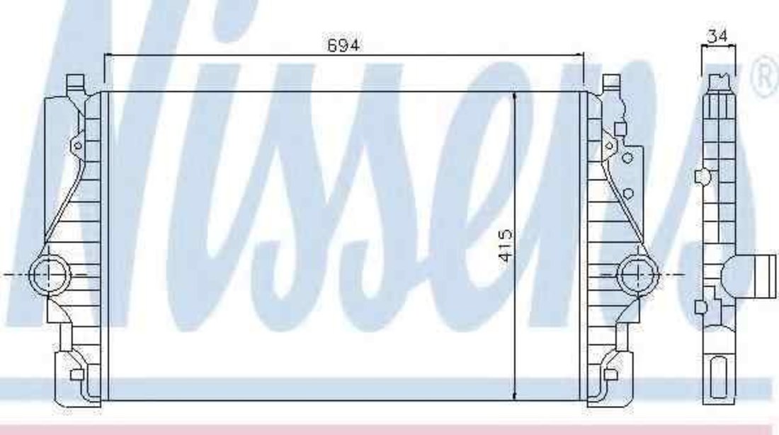 Radiator intercooler VW TRANSPORTER IV bus (70XB, 70XC, 7DB, 7DW) NISSENS 96755