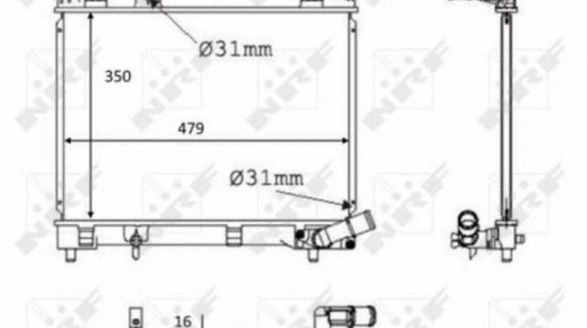 Radiator lichid racire Subaru TREZIA 2011-2016 #3 01153192