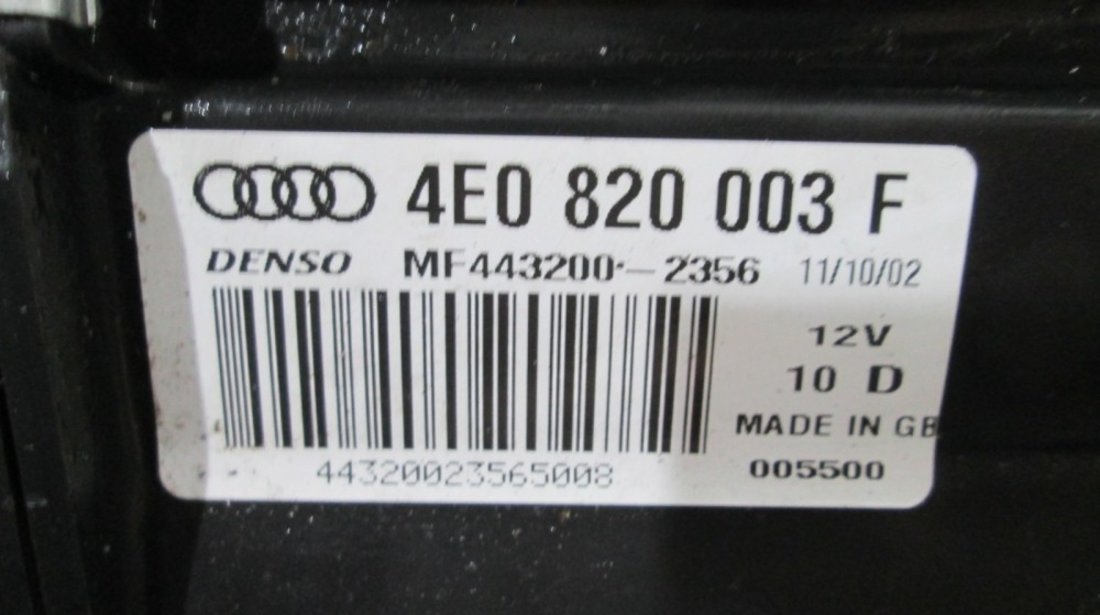 Radiator + motorase aeroterma clima Audi A8 an 2003 2004 2005 2006 2007 2008 cod 4E0820003F