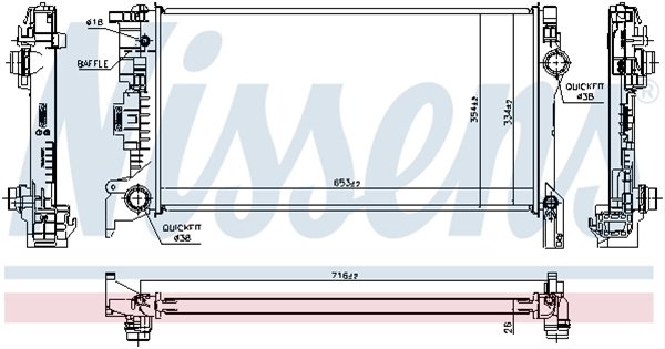 Radiator Nissens Volvo 606564