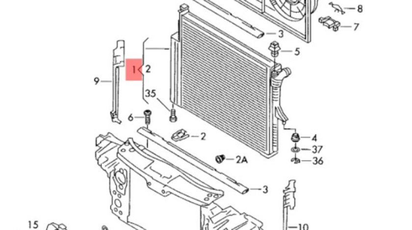 Radiator racire apa Volkswagen Touareg (7LA) 2.5 TDI 2006 BAC OEM 7L6121253C