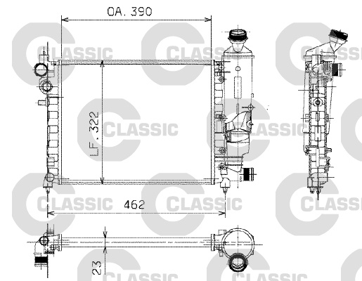 Radiator, racire motor (230372 VALEO)