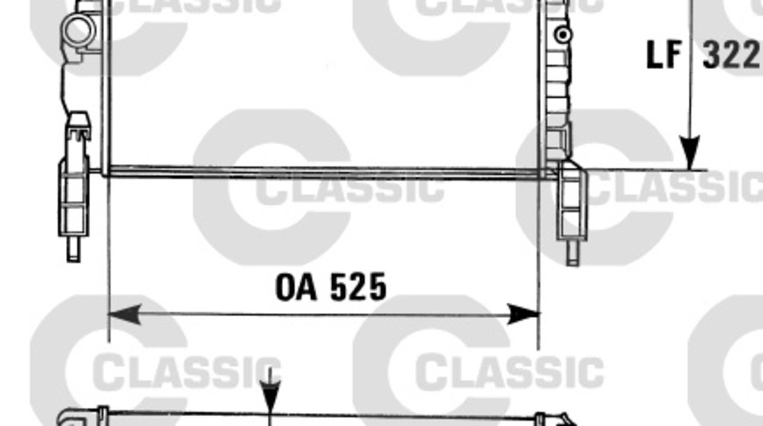 Radiator, racire motor (230975 VALEO) OPEL,VAUXHALL