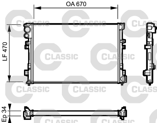 Radiator, racire motor (231168 VALEO)
