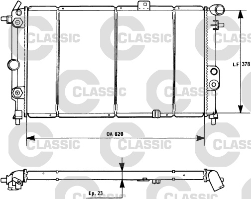 Radiator, racire motor (231175 VALEO) OPEL,VAUXHALL