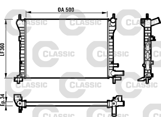 Radiator, racire motor (231617 VALEO) FORD,MAZDA