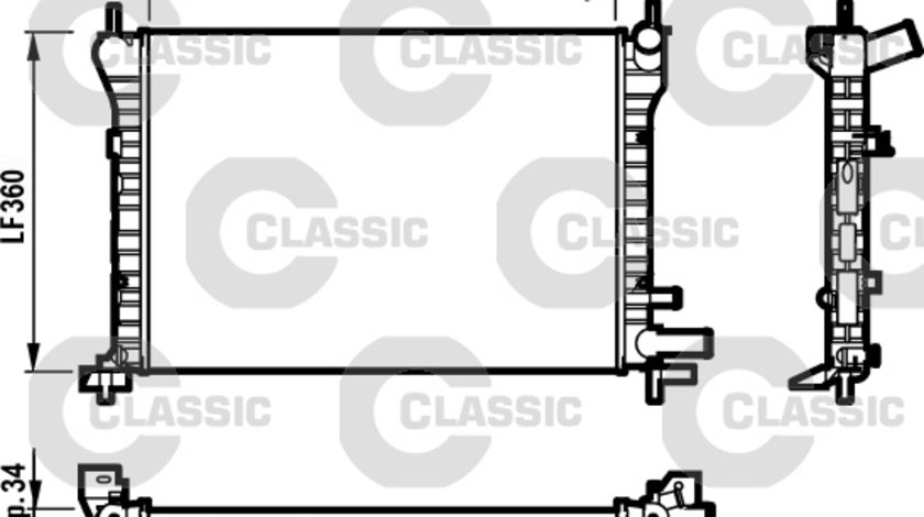 Radiator, racire motor (231617 VALEO) FORD,MAZDA