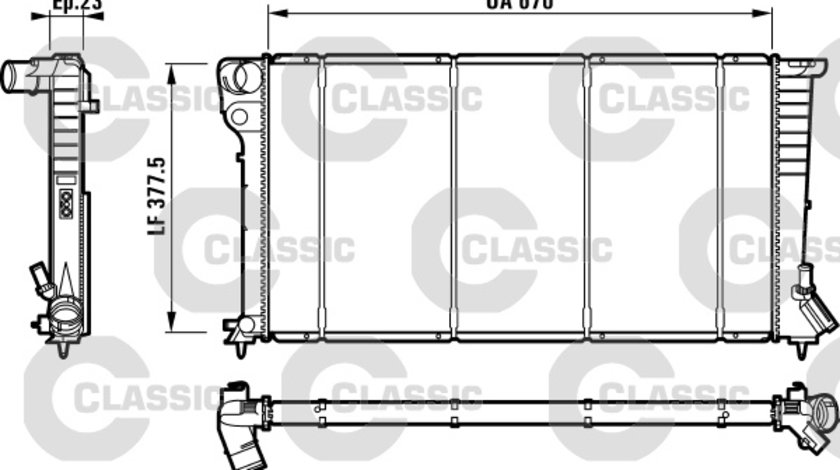 Radiator, racire motor (232517 VALEO) PEUGEOT