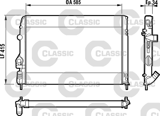 Radiator, racire motor (232559 VALEO)