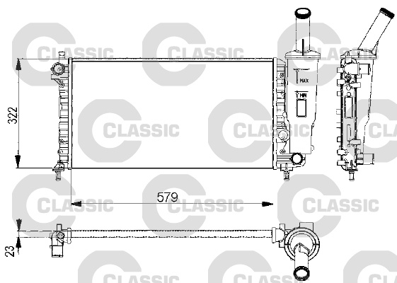 Radiator, racire motor (232578 VALEO)