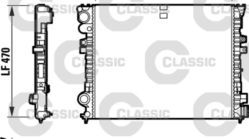 Radiator, racire motor (232692 VALEO) Citroen,FIAT,LANCIA,PEUGEOT