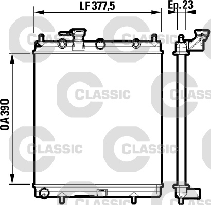 Radiator, racire motor (232718 VALEO) NISSAN